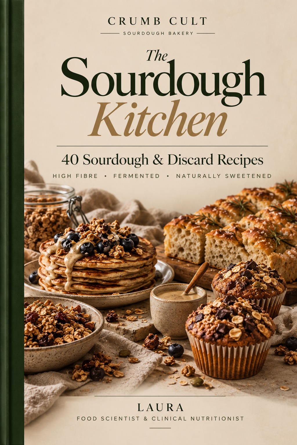 Cover of Crumbcult's 40 Sourdough & Discard Recipes